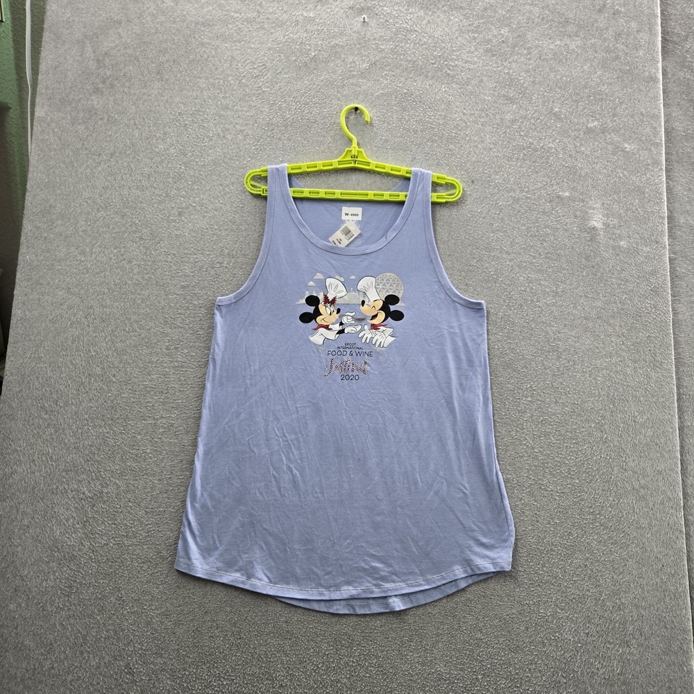 Disney Parks Women Tank Top 3XL Purple EPCOT Food Wine Festival Rhinestone NWT